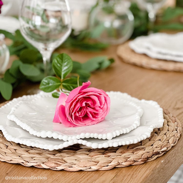 VIDA Alegria 11" Dinner Plate Set of 4 (White) - Home 2 Court