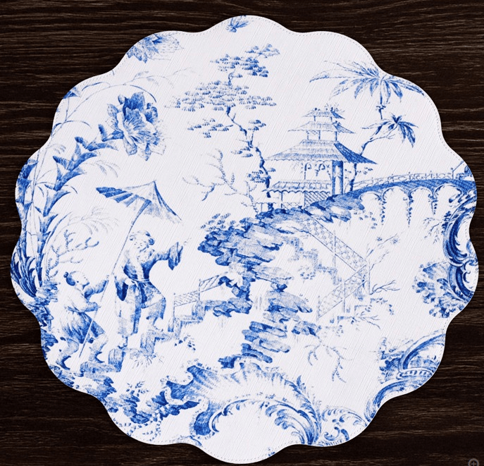 Vida Chinoiserie Reversible Round Placemats - Beatriz Ball - Home 2 Court
