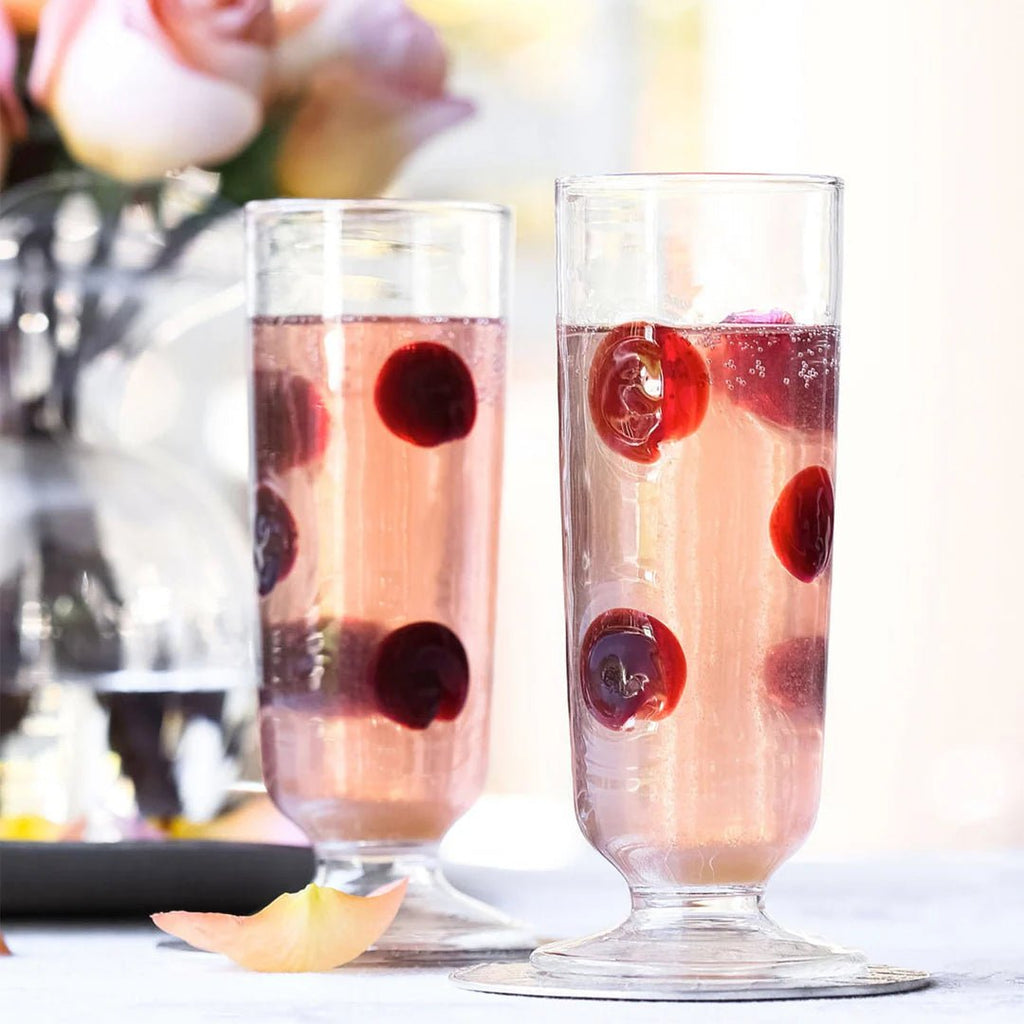 Vietri Drop Champagne Flute Red - Home 2 Court