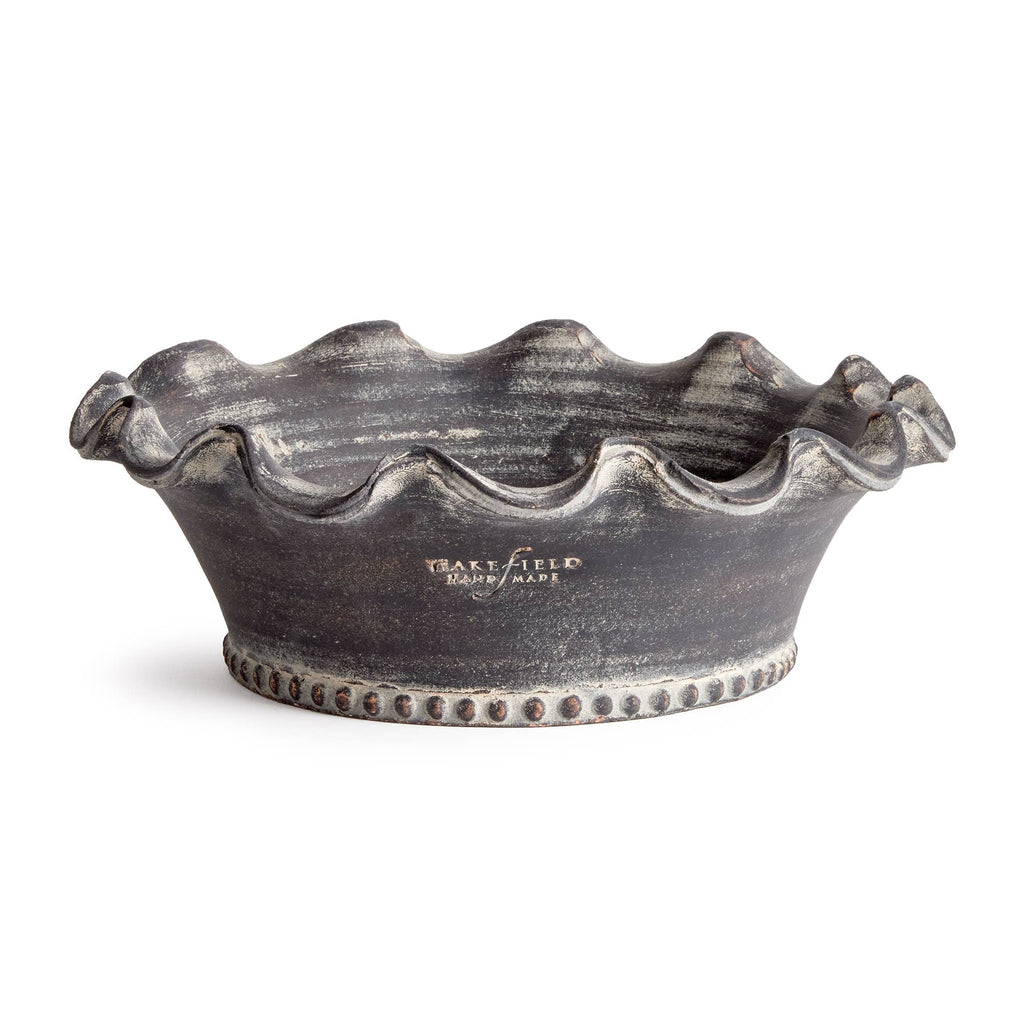 Wakefield Handmade Festonee Forcing Pot 6, Black Earth: Black Earth, Ceramic - Home 2 Court