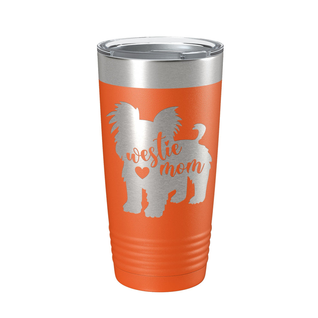 Westie Dog Mom Tumbler West Highland White Terrier Travel Mug Gift Insulated Laser Engraved Coffee Cup 20 oz - Home 2 Court