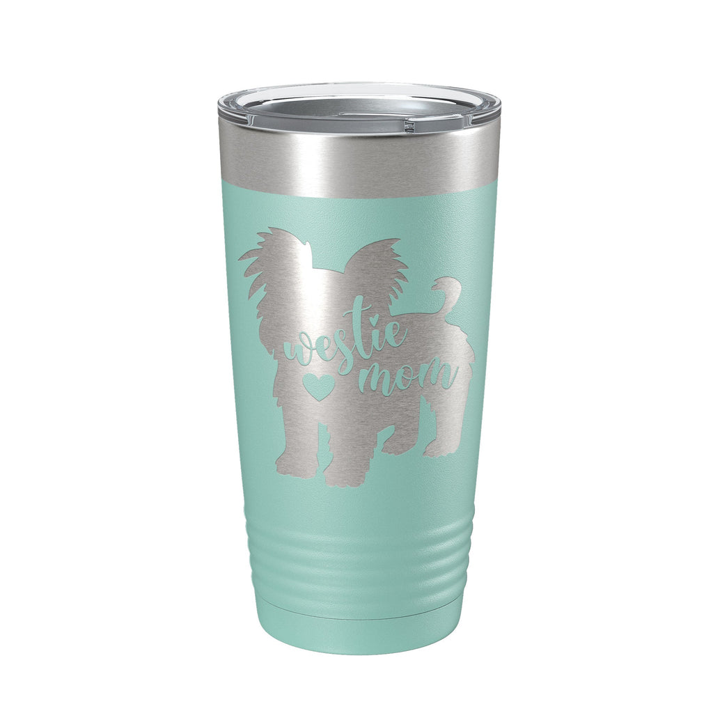 Westie Dog Mom Tumbler West Highland White Terrier Travel Mug Gift Insulated Laser Engraved Coffee Cup 20 oz - Home 2 Court