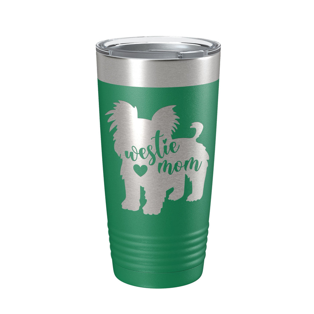 Westie Dog Mom Tumbler West Highland White Terrier Travel Mug Gift Insulated Laser Engraved Coffee Cup 20 oz - Home 2 Court