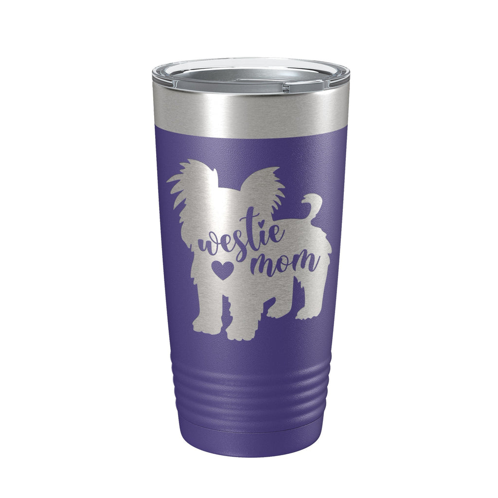 Westie Dog Mom Tumbler West Highland White Terrier Travel Mug Gift Insulated Laser Engraved Coffee Cup 20 oz - Home 2 Court