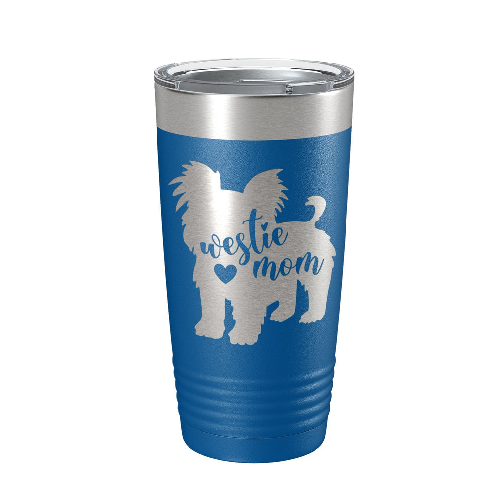 Westie Dog Mom Tumbler West Highland White Terrier Travel Mug Gift Insulated Laser Engraved Coffee Cup 20 oz - Home 2 Court