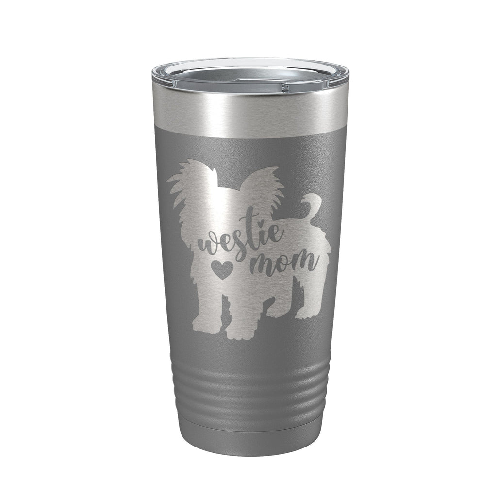 Westie Dog Mom Tumbler West Highland White Terrier Travel Mug Gift Insulated Laser Engraved Coffee Cup 20 oz - Home 2 Court