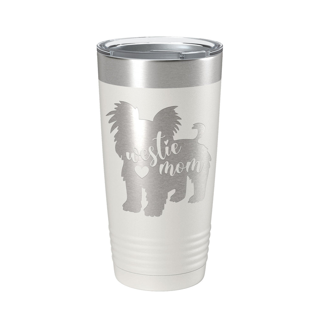 Westie Dog Mom Tumbler West Highland White Terrier Travel Mug Gift Insulated Laser Engraved Coffee Cup 20 oz - Home 2 Court