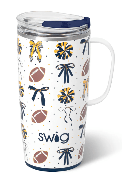 We've Got Spirit Navy & Yellow - 22 oz Travel Mug - Swig Life - Home 2 Court