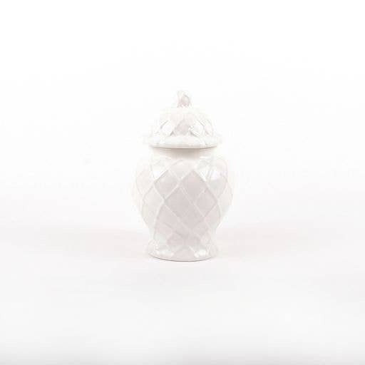 White Textured Ginger Jar - Small - 8 Oak Lane - Home 2 Court