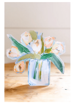 WHITE TULIPS ACRYLIC BLOOM BITTY BLOCK - Home 2 Court