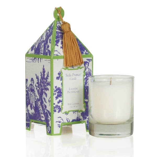 Lavande Provencale Toile Mini Pagoda Candle - Home 2 Court